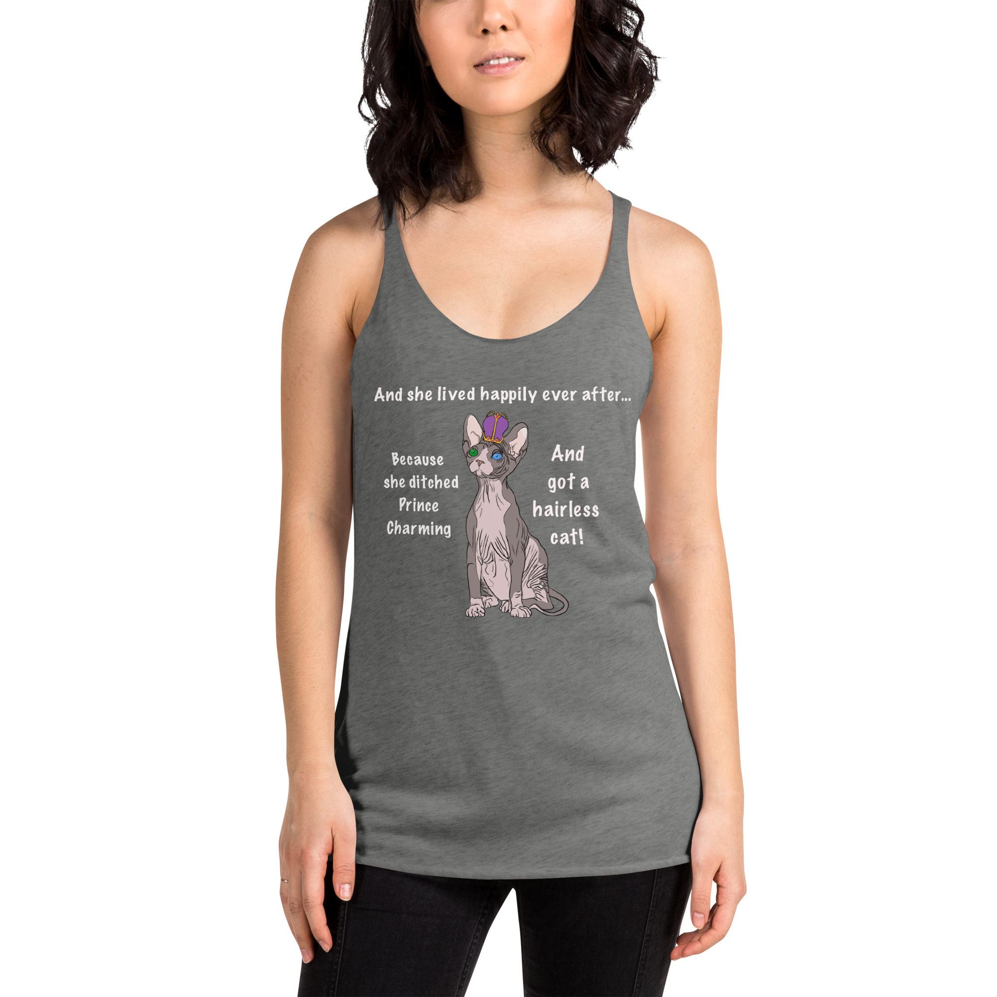 "DITCHED PRINCE CHARMING & GOT A SPHYNX" TANK