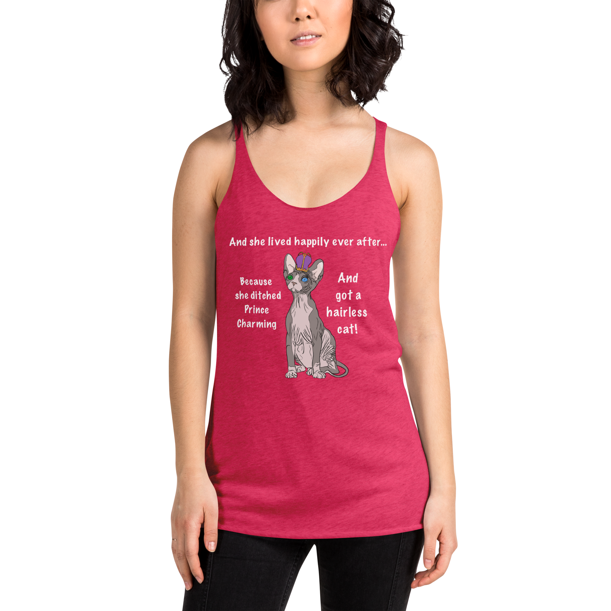"DITCHED PRINCE CHARMING & GOT A SPHYNX" TANK