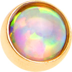 1/4 Synthetic Opal Gold Internal Thread Daith Cartilage Tragus