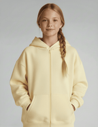 Dreamy Soft Charlie Play Solid Color - Bamboo Kids Zip Up Hoodie Sweatshirt
