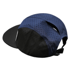 Yoga Hat - 5 Panel - Ponytail - Black / White / Navy - Laser Mesh