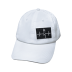 Yoga Hat - Dad Hat - Ponytail - White - Laser Mesh