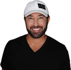 Yoga Hat - Dad Hat - Ponytail - White - Laser Mesh