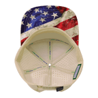 **YOUTH** Color Vibes Hat - Flat Bill - Rugged Flag - Cream - Laser Mesh