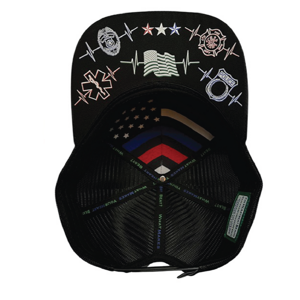 **YOUTH** Team Heroes Hat - Baseball Hat Fit - Navy Camo / Black - Trucker Mesh