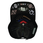 **YOUTH** Team Heroes Hat - Baseball Hat Fit - Navy Camo / Black - Trucker Mesh