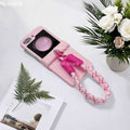 Weave Wristband Strap Hinge Case for Samsung Galaxy Z Flip 3 4 5 6 - Comfortable Protective Cover with Secure Grip for Zflip5 Flip6 Phones